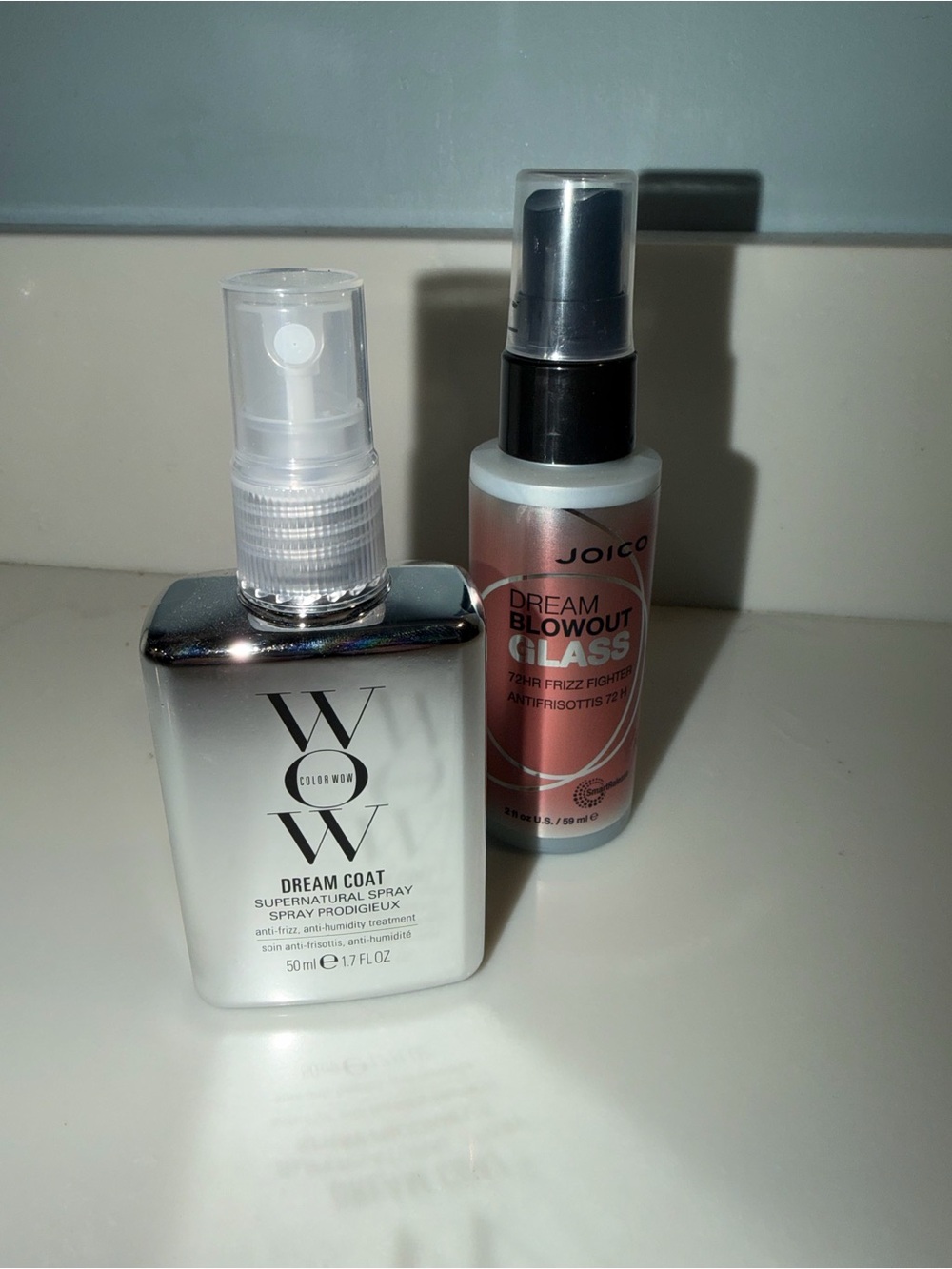 Wow dream coat spray and Joici anti frizz spray